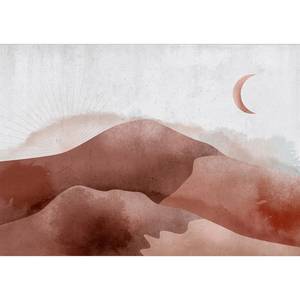 Vlies Fototapete Desert in the Moonlight Premium Vlies - Braun - 150 x 105 cm