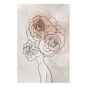 Afbeelding Anna and Roses canvas - beige