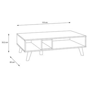 Salontafel Pesaro Artisan eikenhouten look/zwart