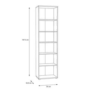 Scaffale da ufficio Wisla Effette legno recuperati - 54 x 198 cm