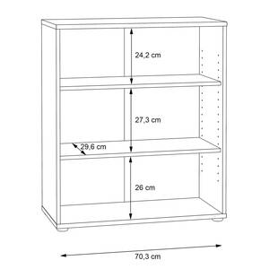 Étagères de bureau Wisla Imitation chêne Artisan - 74 x 86 cm