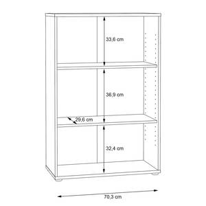 Étagères de bureau Wisla Imitation bois ancien - 74 x 111 cm