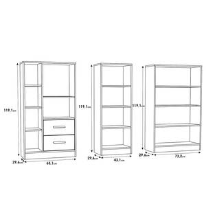 Regalwand Wardell (3-teilig) Eiche Sonoma Dekor