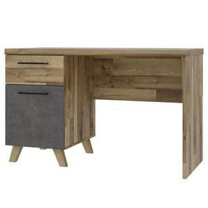 Bureau Winster knoestige eikenhouten look/betonnen look