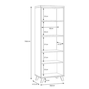 Open kantoorkast Winster knoestige eikenhouten look/betonnen look