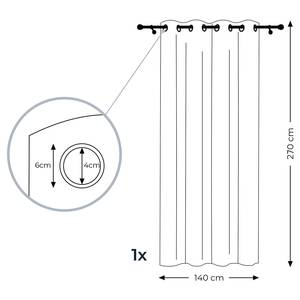 Tenda con anelli Prossa Poliestere - bianco