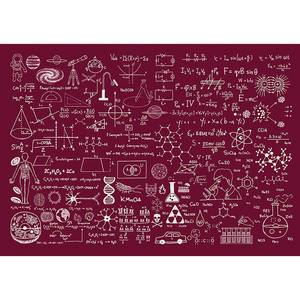 Papier peint intissé Science Formulas Intissé premium - Rouge - 350 x 245 cm