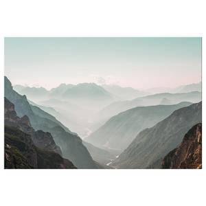 Wandbild Mountain Horizon Leinwand - Grün - 120 x 80 cm