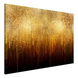 Wandbild Golden Expansion Leinwand - Gold - 90 x 60 cm
