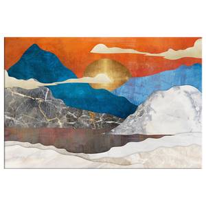 Wandbild Mountain Idyll Leinwand - Mehrfarbig - 120 x 80 cm