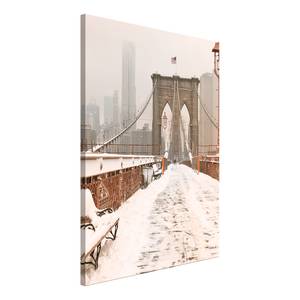 Tableau déco Brooklyn Bridge Toile - Beige