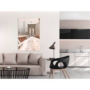 Wandbild Brooklyn Bridge I Leinwand - Beige