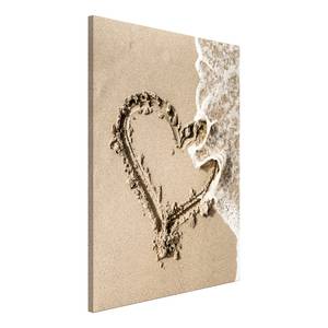 Tableau déco Wave of Love Toile - Marron