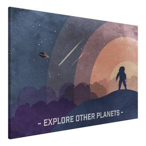 Afbeelding Explore Others Planets canvas - meerdere kleuren