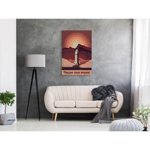 Afbeelding Space Flight canvas - rood