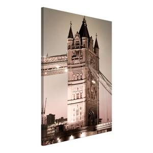 Afbeelding London Bridge canvas - bruin