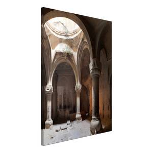 Wandbild Temple Leinwand - Beige