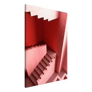 Wandbild Stairs to Nowhere Leinwand - Pink