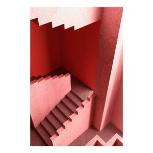 Wandbild Stairs to Nowhere Leinwand - Pink