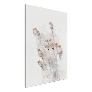 Quadro Peaceful Poppies Tela - Grigio