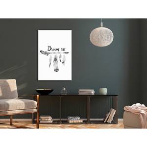 Afbeelding Dream On canvas - zwart/wit