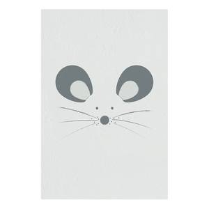 Wandbild Curious Mouse Leinwand - Grau