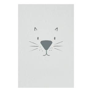 Afbeelding Cat's Face canvas - grijs