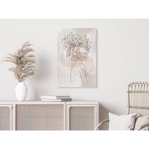 Wandbild Sophies Flowers Leinwand - Grau
