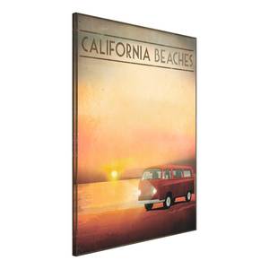 Afbeelding California Beaches canvas - oranje