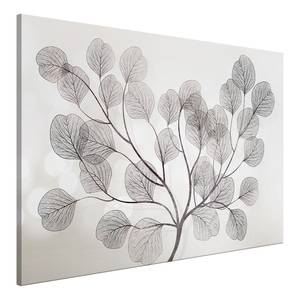 Tableau déco Leaves in the Wind Toile - Noir / Blanc - 120 x 80 cm