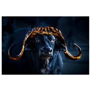 Afbeelding Golden Horns canvas - blauw - 120 x 80 cm