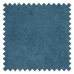Canapé panoramique Togari Velours Cloe: Bleu foncé - Méridienne courte à droite / longue à gauche (vue de face)