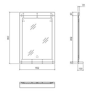 Miroir Shutter I Imitation pin blanc