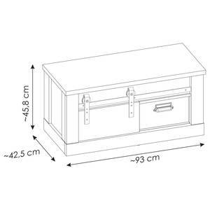 Garderobenset Shutter II (3-teilig) Pinie Weiß Dekor / Anthrazit - Pinie Weiß Dekor