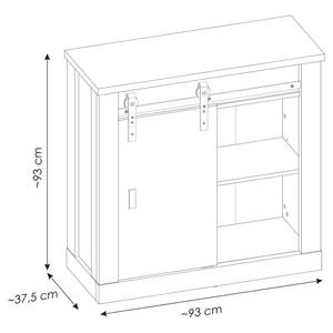 Büro-Set Shutter II (2-teilig) Altholz Eiche Dekor / Anthrazit - Eiche Dekor