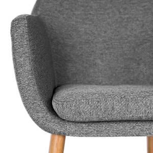 Sedia con braccioli NICHOLAS Tessuto Stefka: grigio scuro - 1 sedia