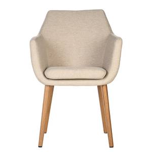 Sedia con braccioli NICHOLAS Tessuto Stefka: beige - 1 sedia