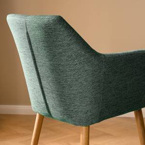 Sedia con braccioli NICHOLAS Tessuto Stefka: verde scuro - 1 sedia