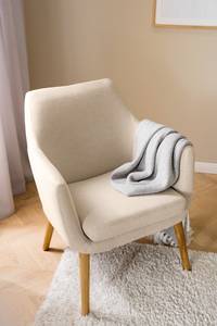 Loungefauteuil NICHOLAS Geweven stof Stefka: Beige