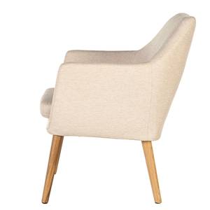 Loungefauteuil NICHOLAS Geweven stof Stefka: Beige