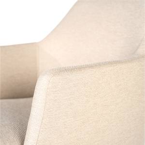 Loungefauteuil NICHOLAS Geweven stof Stefka: Beige