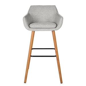 Chaise de bar NICHOLAS Tissu Stefka: Gris clair - Lot de 2