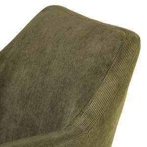 Loungefauteuil NICHOLAS Corduroy Winka: Olijfgroen