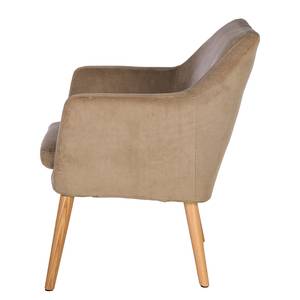 Fauteuil lounge NICHOLAS Velours côtelé Winka: Beige