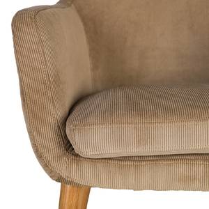 Fauteuil lounge NICHOLAS Velours côtelé Winka: Beige