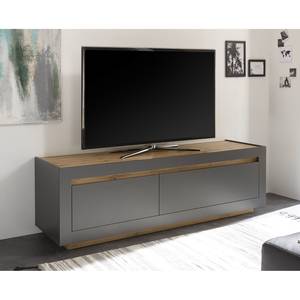 Tv-meubel Accra II Antracietkleurig/Eikenhouten look