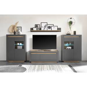 Highboard Accra Anthrazit / Eiche Dekor