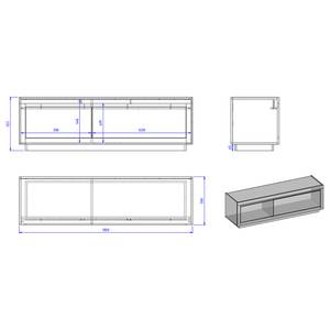 Meuble TV Accra II Blanc / Anthracite