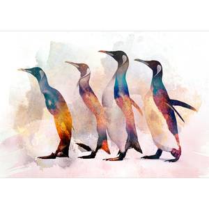 Vlies Fototapete Penguin Wandering Premium Vlies - Mehrfarbig - Breite: 450 cm