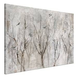 Afbeelding Singing in the Forest canvas - zwart/wit - 90 x 60 cm